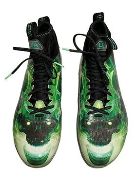 Under Armour UA Spotlight Lux MC LE Slime Football Cleats 3025376-001 Size 14